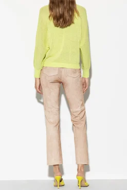 Best LUISA CERANO Veloursleder-Babyflare-Pants