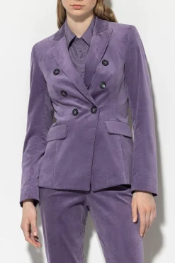 Hot LUISA CERANO Velvet-Blazer mauve