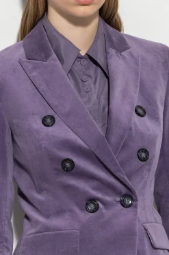 Hot LUISA CERANO Velvet-Blazer mauve