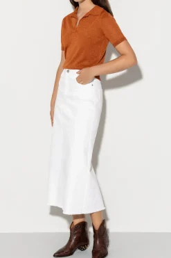 Best LUISA CERANO Vintage-Denimrock bleached white