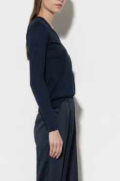 LUISA CERANO V-Neck-Langarmshirt midnight blue