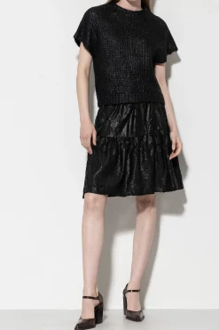 Best LUISA CERANO Volantrock Mit Flower-Design black