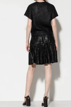 Best LUISA CERANO Volantrock Mit Flower-Design black