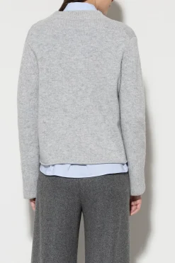 New LUISA CERANO V-Pullover Aus Kaschmir-Mix light grey melange