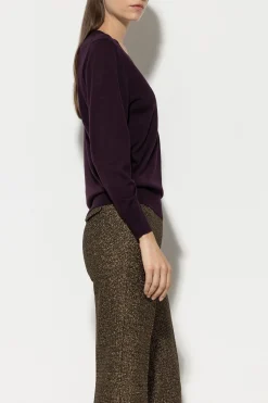 Best LUISA CERANO V-Pullover Aus Seiden-Mix burgundy