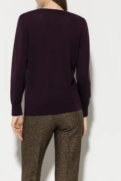 Best LUISA CERANO V-Pullover Aus Seiden-Mix burgundy