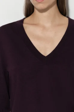 Best LUISA CERANO V-Pullover Aus Seiden-Mix burgundy