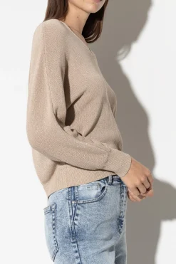 Online LUISA CERANO V-Pullover In Parallelo-Optik cashew