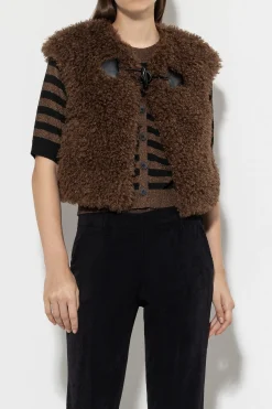 Online LUISA CERANO Weste In Fell-Optik