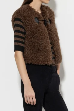 Online LUISA CERANO Weste In Fell-Optik