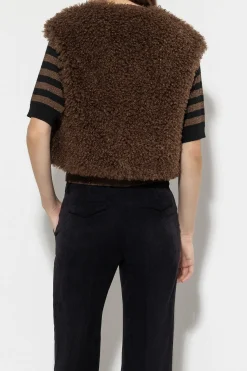 Online LUISA CERANO Weste In Fell-Optik