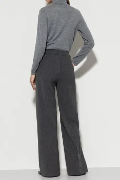 Online LUISA CERANO Wideleg-Pants Aus Kaschmir-Mix dark grey melange