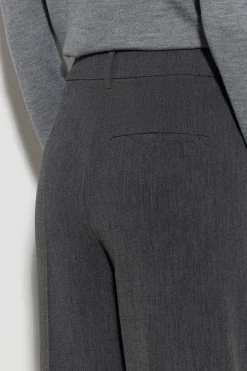Online LUISA CERANO Wideleg-Pants Aus Kaschmir-Mix dark grey melange