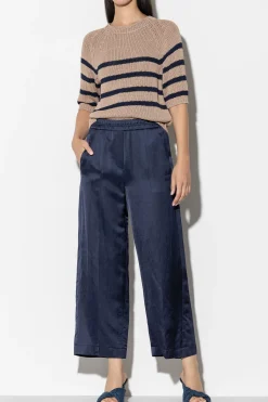 Clearance LUISA CERANO Wideleg-Pants Aus Leinen-Mix