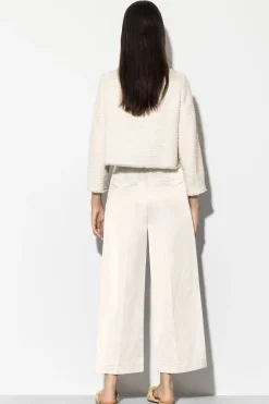 Clearance LUISA CERANO Wideleg-Pants Aus Leinen-Mix