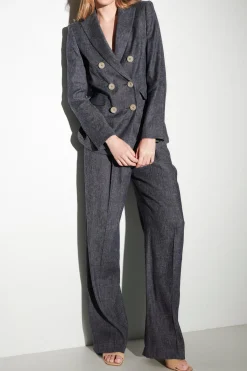 Hot LUISA CERANO Wideleg-Pants Aus Leinen-Mix multi