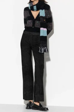 Best LUISA CERANO Wideleg-Pants Aus Veloursleder