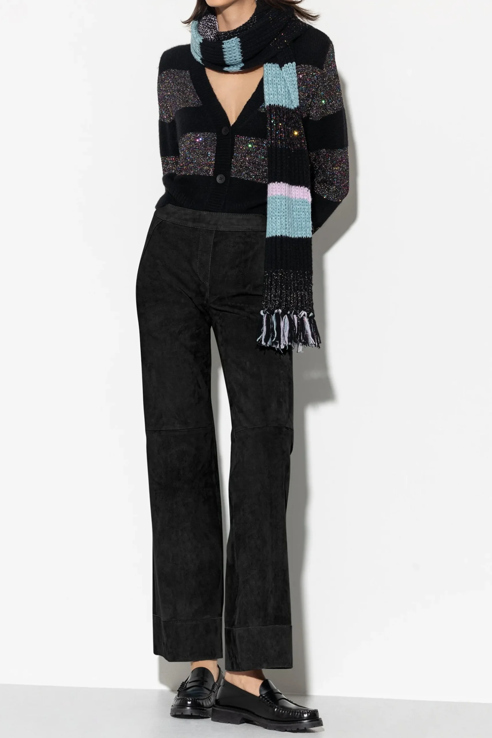 Best LUISA CERANO Wideleg-Pants Aus Veloursleder