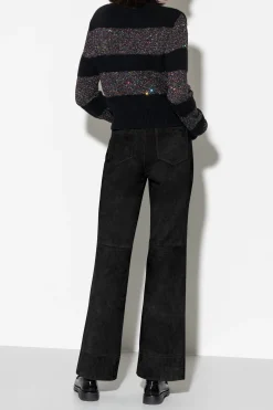 Best LUISA CERANO Wideleg-Pants Aus Veloursleder