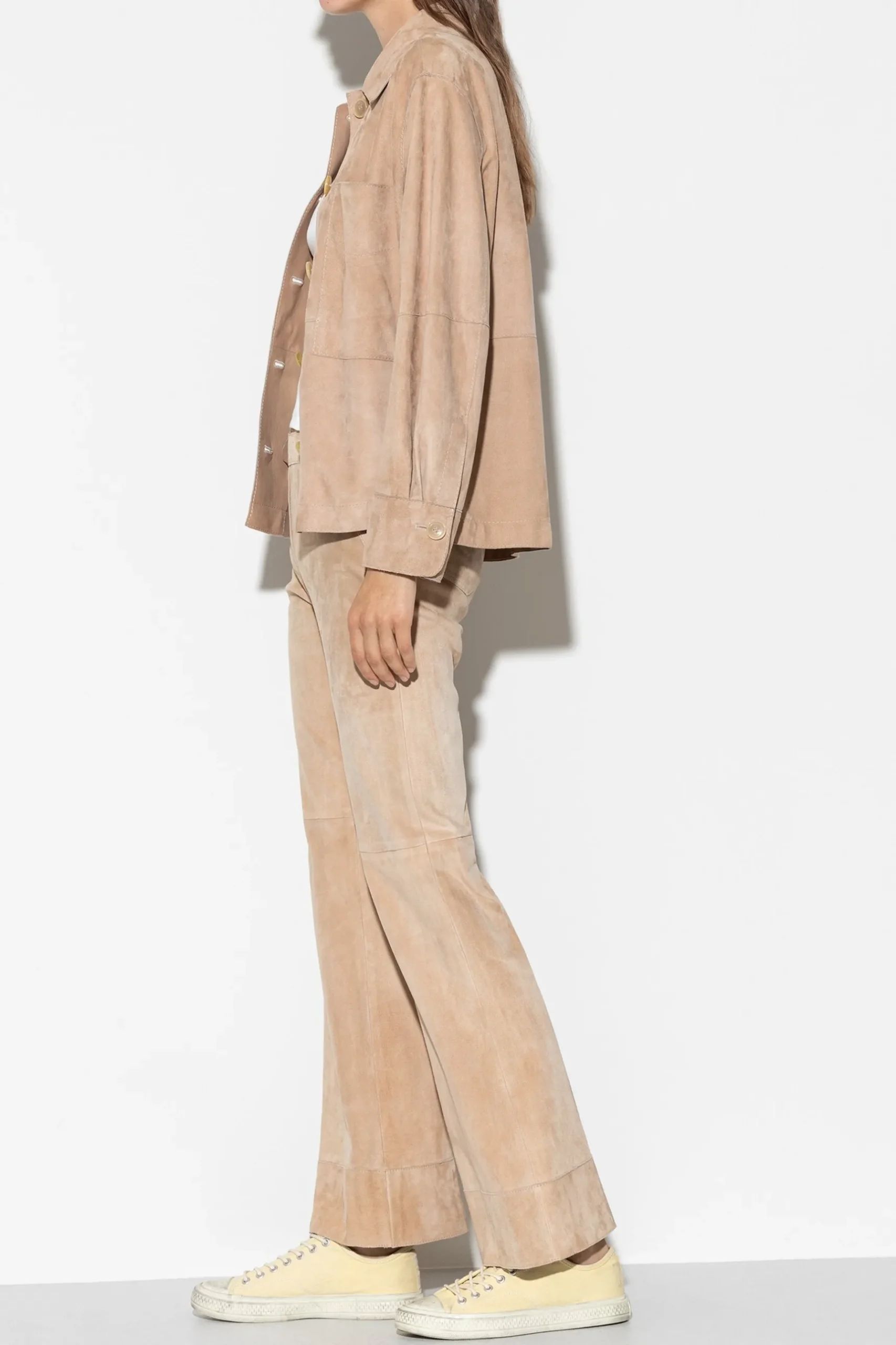 Best LUISA CERANO Wideleg-Pants Aus Veloursleder
