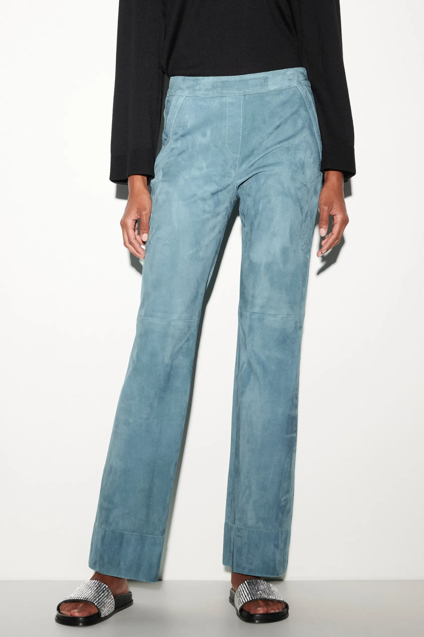 Best LUISA CERANO Wideleg-Pants Aus Veloursleder