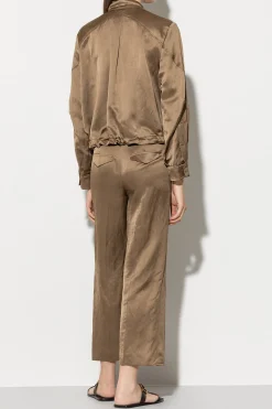 Discount LUISA CERANO Wideleg-Pants In Satin-Optik tobacco