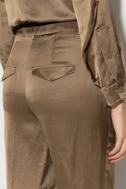 Discount LUISA CERANO Wideleg-Pants In Satin-Optik tobacco