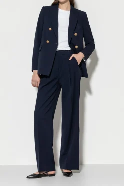 Outlet LUISA CERANO Wideleg-Pants Mit Bundfalten dark navy