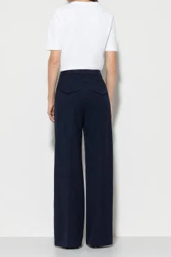 Outlet LUISA CERANO Wideleg-Pants Mit Bundfalten dark navy