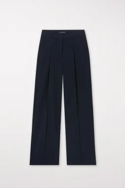 Outlet LUISA CERANO Wideleg-Pants Mit Bundfalten dark navy