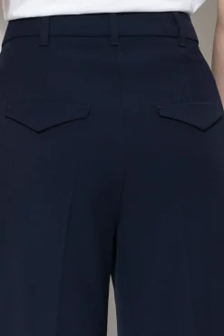 Outlet LUISA CERANO Wideleg-Pants Mit Bundfalten dark navy