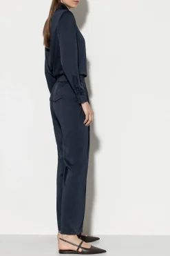 Best LUISA CERANO Wideleg-Pants Mit Bundfalte midnight blue