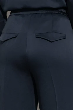 Best LUISA CERANO Wideleg-Pants Mit Bundfalte midnight blue