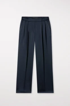 Best LUISA CERANO Wideleg-Pants Mit Bundfalte midnight blue