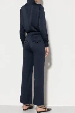 Best LUISA CERANO Wideleg-Pants Mit Bundfalte midnight blue