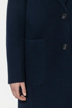 LUISA CERANO Woll-Blazermantel midnight blue
