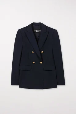 Hot LUISA CERANO Zweireihiger Blazer dark navy